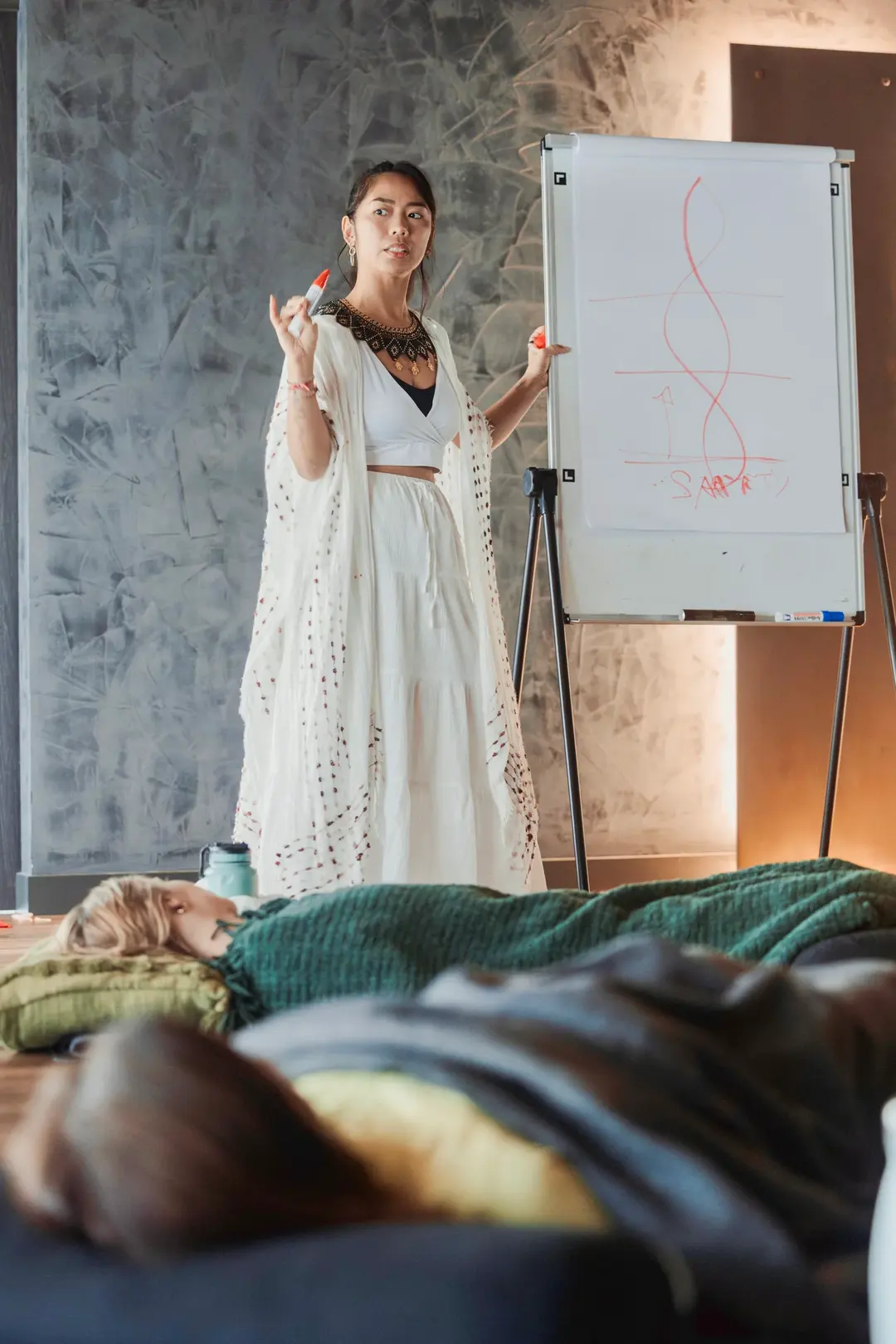 Sarah teaching the Players framework at a live workshop