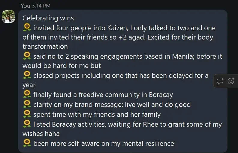 Student win shared in Sarah's community